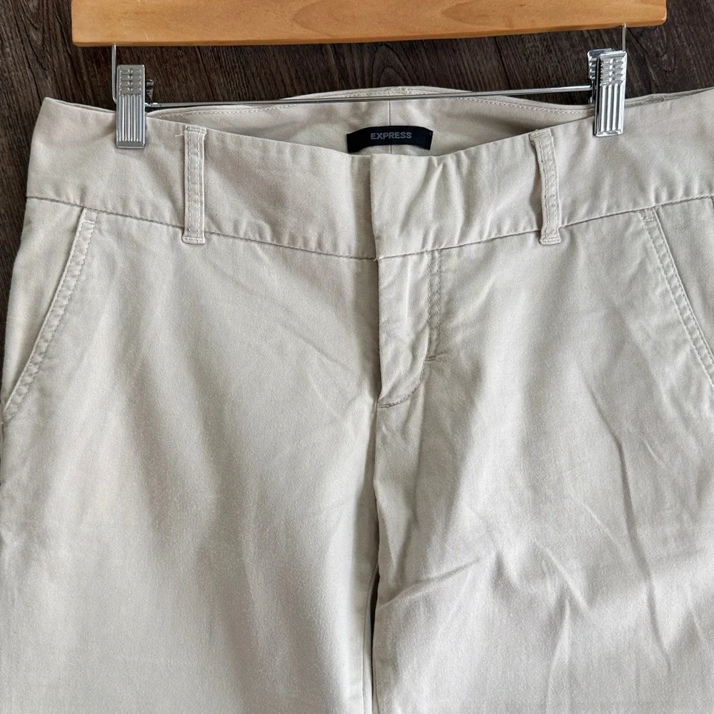 Express Cream/Tan pants ladies 8 - Picture 2 of 7